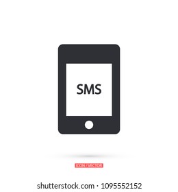 Sms phone vector icon