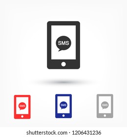 Sms phone vector icon