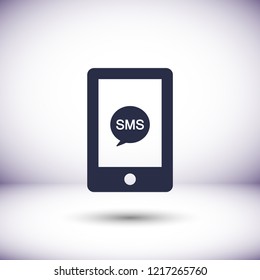 Sms phone vector icon