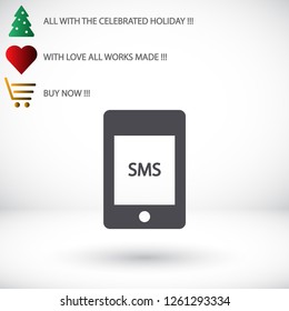 Sms phone vector icon