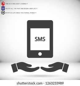 Sms phone vector icon