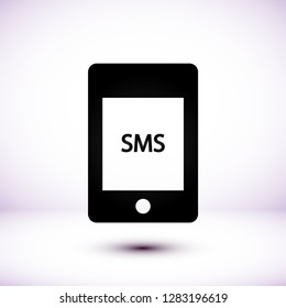 Sms phone vector icon