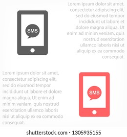 Sms phone vector icon