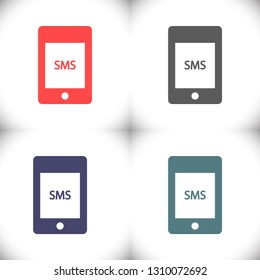 Sms phone vector icon