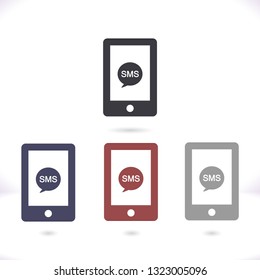 Sms phone vector icon
