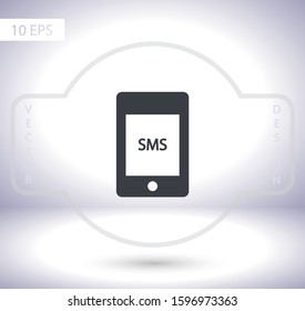 Sms phone vector icon , lorem ipsum Flat design