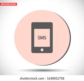 Sms phone vector icon , lorem ipsum Flat design