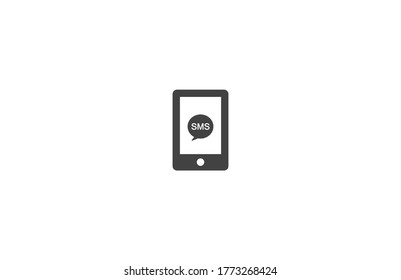 Icono vector de teléfono Sms, lorem ipsum Diseño plano