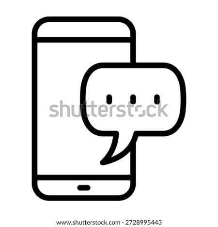 Sms Platform Icon - Black Outline Icons Style For Accounting and Business