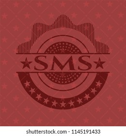 SMS retro red emblem