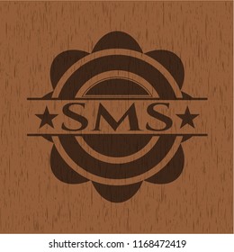 SMS retro wooden emblem
