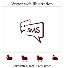 SMS sign icon