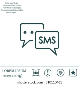SMS sign icon