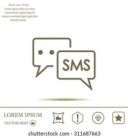 SMS sign icon