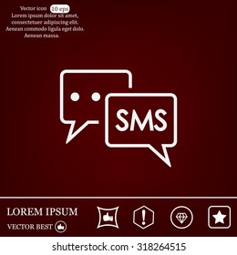 SMS sign icon