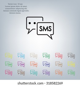 SMS sign icon