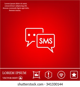 SMS sign icon