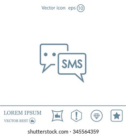 SMS sign icon