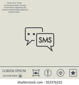 SMS sign icon