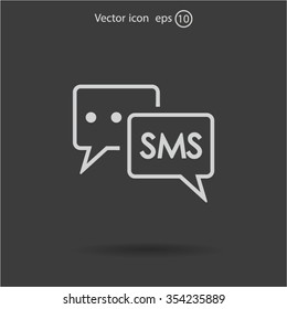SMS sign icon