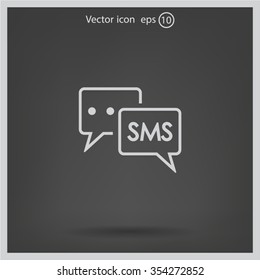 SMS sign icon