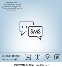 SMS sign icon