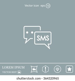 SMS sign icon