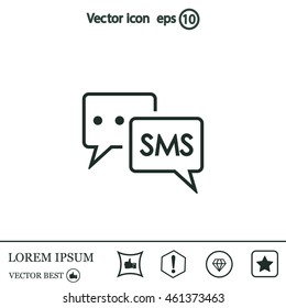 SMS sign icon