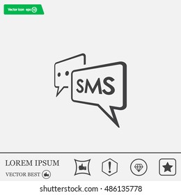 SMS sign icon