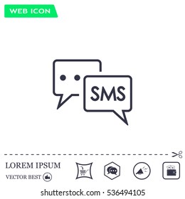 SMS sign icon