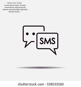 SMS sign icon