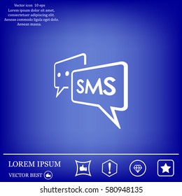 SMS sign icon