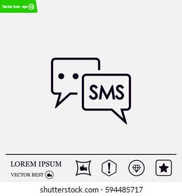 SMS sign icon