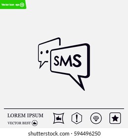 SMS sign icon