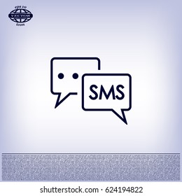 SMS sign icon
