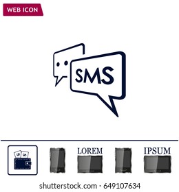 SMS sign icon