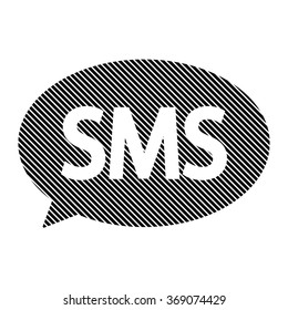 Sms sign on white background. Vector illustration.