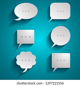 SMS signs of different shapes with shadow