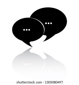 SMS signs with a mirror shadow