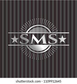 SMS silvery shiny badge