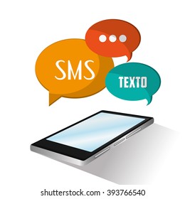 Sms and smartphone  icon design 