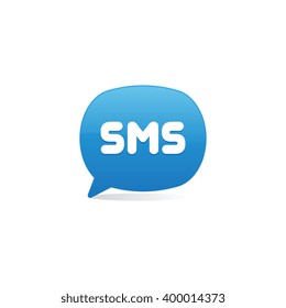 SMS Speech Bubble Icon Button