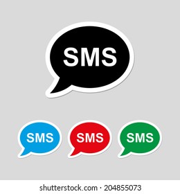 sms text message mail icon - vector
