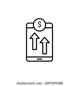 SMS transactions icon in vector. Logotype