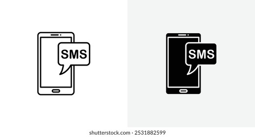 Conjunto de iconos de vector SMS. Ilustrador de Vector de stock. EPS 10