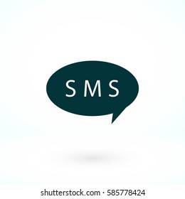 SMS vector icon, flat design best vector icon