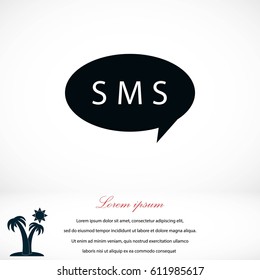 SMS vector icon, flat design best vector icon