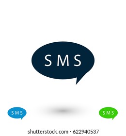 SMS vector icon, flat design best vector icon