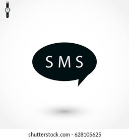 SMS vector icon, flat design best vector icon