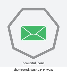 SMS vector icon. Flat illustration of the sms vector icon for web. A sign of the sms and a message.
